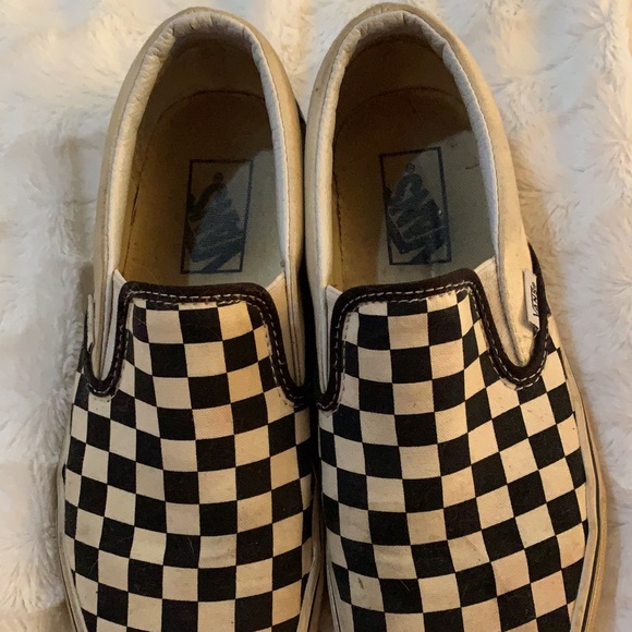 Vans Shoes - Checkered slip on Vans